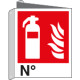 Cartello bifacciale estintore N. EN ISO 7010