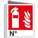 Cartello bifacciale estintore N. EN ISO 7010