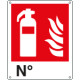 Cartello antincendio estintore n. simbolo+testo EN ISO 7010