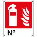 Cartello antincendio estintore n. simbolo+testo EN ISO 7010