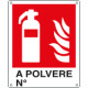 Etichetta adesiva estintore a polvere N. EN ISO 7010