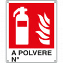 Etichetta adesiva estintore a polvere N. EN ISO 7010