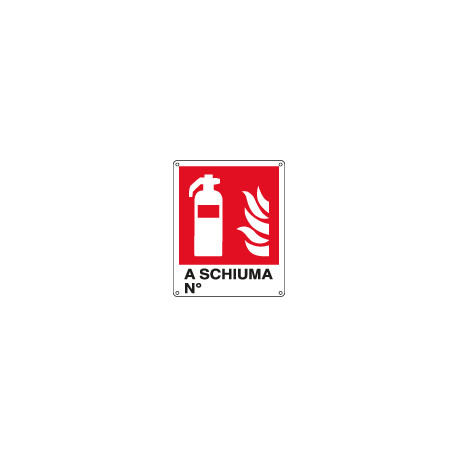 Cartello estintore a schiuma N. EN ISO 7010