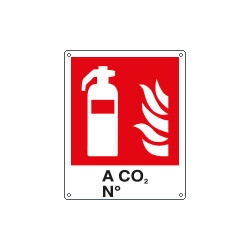 Cartello estintore a CO2 N. EN ISO 7010