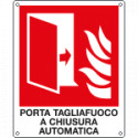 Etichetta autoadesiva PORTA TAGLIAFUOCO A CHIUSURA AUTOM. EN ISO 7010