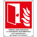 Cartello sicurezza porta tagliafuoco a chiusura