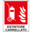 Cartello antincendio estintore carrellato EN ISO 7010 F009
