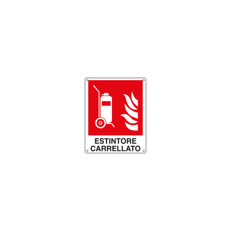 Cartello antincendio estintore carrellato EN ISO 7010 F009