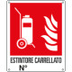 Cartello antincendio estintore carrellato n. EN ISO 7010 F009