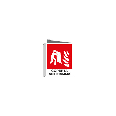 Cartello bifacciale coperta antifiamma EN ISO 7010 F016