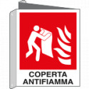 Cartello bifacciale coperta antifiamma EN ISO 7010 F016