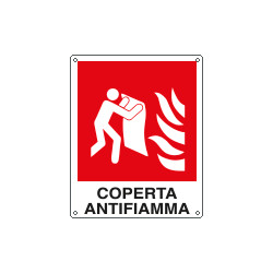 Cartello antincendio coperta antifiamma EN ISO 7010