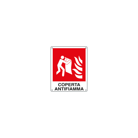 Cartello antincendio coperta antifiamma EN ISO 7010