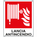 Etichetta adesiva lancia antincendio/naspo EN ISO 7010