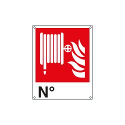Cartello antincendio lancia antincendio n. simbolo+testo EN ISO 7010