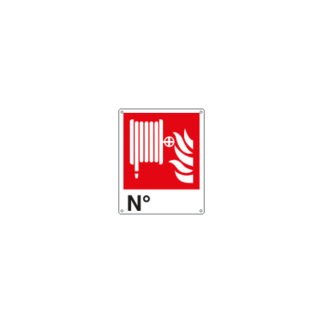 Cartello antincendio lancia antincendio n. simbolo+testo EN ISO 7010