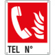 Cartello antincendio telefono n. simbolo+testo EN ISO 7010