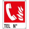 Cartello antincendio telefono n. simbolo+testo EN ISO 7010