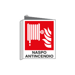 Cartello bifacciale NASPO ANTINCENDIO EN ISO 7010