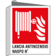 Cartello bifacciale sicurezza lancia antincendio naspo EN ISO 7010