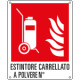 Cartello antincendio estintore carrellato a polvere n. EN ISO 7010
