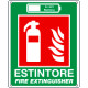 Cartello antincendio estintore per batterie al litio