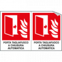 Foglio n. 2 etichetta autoad. PORTA TAGLIAFUOCO AUTOMATICA EN ISO 7010