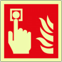 Cartello fotoluminescente allarme antincendio EN ISO 7010