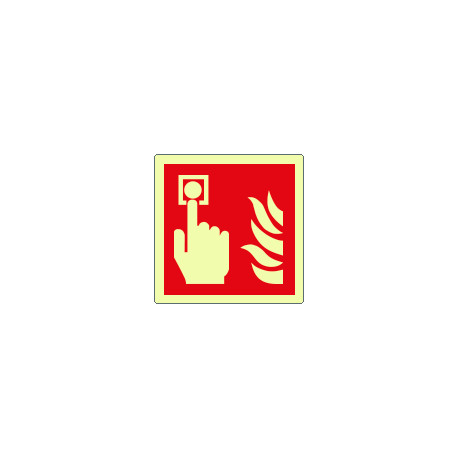Cartello luminescente allarme antincendio EN ISO 7010