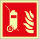 Cartello antincendio estintore carrellato EN ISO 7010 F009
