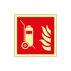 Cartello antincendio estintore carrellato EN ISO 7010 F009