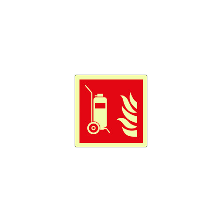 Cartello antincendio estintore carrellato EN ISO 7010 F009