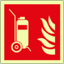 Cartello antincendio estintore carrellato EN ISO 7010 F009