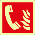 Cartello luminescente DIN PLUS antincendio telefono emergenza