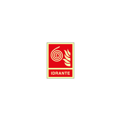 Cartello fotoluminescente idrante