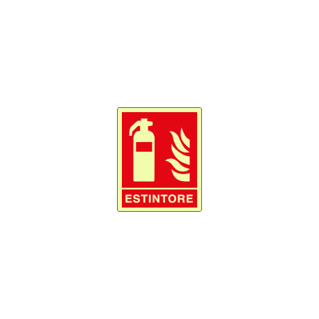 Cartello luminescente estintore EN ISO 7010