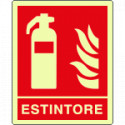 Cartello luminescente estintore EN ISO 7010
