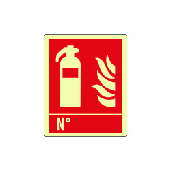 Adesivo luminescente estintore N EN ISO 7010