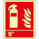 Cartello luminescente estintore N ISO 7010
