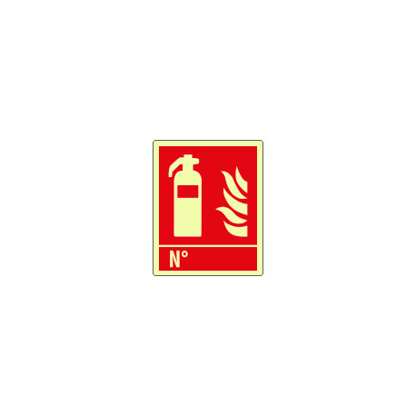 Cartello luminescente estintore N. EN ISO 7010