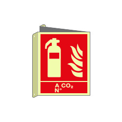 Cartelllo luminescente DIN PLUS bifacciale estintore