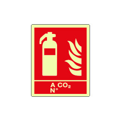 Cartello estintore a CO 2 N. EN ISO 7010