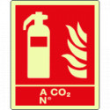 Cartello estintore a CO 2 N. EN ISO 7010