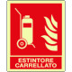 Cartello luminescente Estintore carrellato