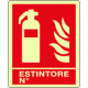 Adesivo luminescente estintore n. EN ISO 7010