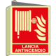 Cartello bifacciale DIN PLUS lancia antincendio