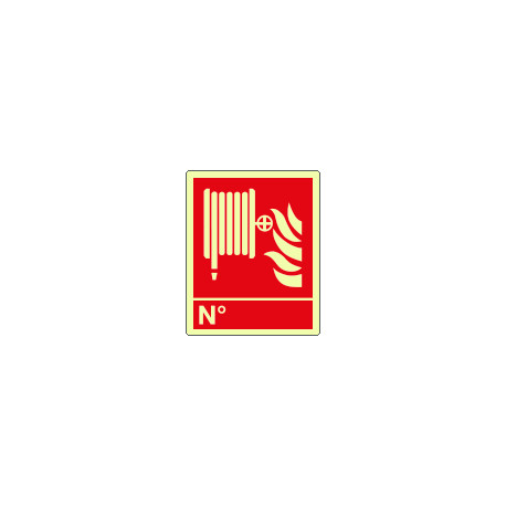 Cartello luminescente PVC lancia antincendio N. EN ISO 7010 F002