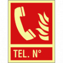 Cartello luminescente telefono di emergenza EN ISO 7010 F006