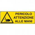Cartello pericolo attenzione alle mani EN ISO 7010