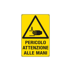 Cartello pericolo attenzione alle mani EN ISO 7010